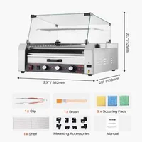 Професионална-електрическа-машина-за-хот-дог-с-11-ролки-2400W