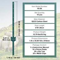 Оградни-стълбове-91см-10-пакета-тежки-метални-оградни-стълбове-зелени