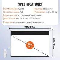 Прожекционен-екран-100-инча-254см-16-9-4K-1080-HD-с-електрическо-прибиране-и-спускане-за-домашни-кино