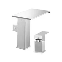 Смесител-за-вана-Roman-Tub-Faucet-3-отвора-Водопад-с-ръчен-душ-матирана-неръждаема-стомана