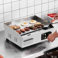 Електрическа-скара-за-професионална-употреба-2800W-с-плосък-плот-от-35-до-70см-50-300-C