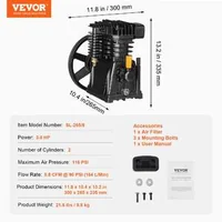 Глава-за-въздушен-компресор-3HP-5-8-CFM-двуцилиндрова