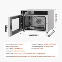 Професионална-конвекторна-фурна-58-л-2800W-настолна