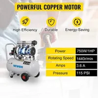 Професионален-Въздушен-компресор-30L-резервоар-безшумен-750-W-безмаслен-компресор