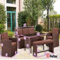 Градински-мебели-от-синтетичен-ратан-Marsylia-Garden-Point-кафяв