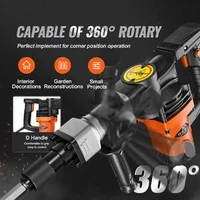 Професионален-Къртач-за-бетон-1600W-електрически-чук-2-длета