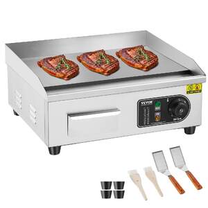 Електрическа-скара-за-професионална-употреба-2800W-с-плосък-плот-от-35-до-70см-50-300-C