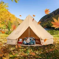 Платнена-палатка-камбана-4-сезона-6м-палатка-юрта-платнена-палатка-за-къмпинг-с-жак-за-печка-дишаща-палатка-за-до-10-души-семеен-къмпинг-Ловно-парти-на-открито