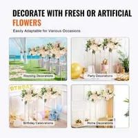 Стойка-за-сватбени-цветя-Flower-Stand-2-броя-80-см-височина-Метална-колона-златен-цвят
