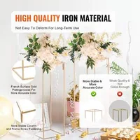 Стойка-за-сватбени-цветя-Flower-Stand-2-броя-80-см-височина-Метална-колона-златен-цвят