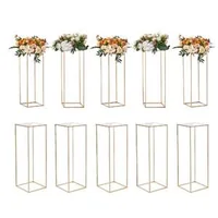 Стойка-за-сватбени-цветя-Flower-Stand-10-броя-80-см-височина-Метална-колона-с-акрилна-плоча-златен-цвят