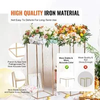 Стойка-за-сватбени-цветя-Flower-Stand-10-броя-80-см-височина-Метална-колона-с-акрилна-плоча-златен-цвят