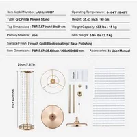 Стойка-за-сватбени-цветя-с-кристали-2-броя-90-см-височина-златен-цвят