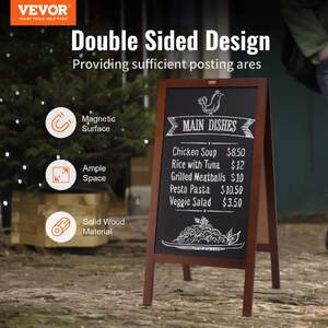 Магнитна-дъска-за-писане-Chalkboard-Sign-51-x-101-см-с-дървена-рамка-за-стенен-монтаж-или-статив