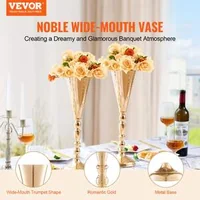 Луксозна-метална-ваза-за-цветя-Trumpet-Vase-43-см-височина-10-броя-златен-цвят