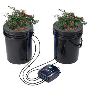 DWC-Хидропонна-Система-с-2-Кофи-2-x-20L-и-Капково-Напояване