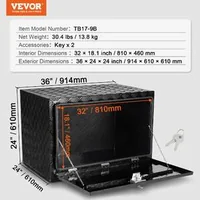 Квадратна-Алуминиева-Кутия-за-Инструменти-914-x-610-x-610-мм-Черен-Цвят