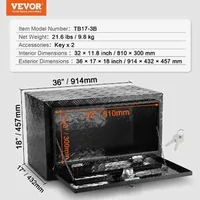 Средна-Алуминиева-Кутия-за-Инструменти-914-x-432-x-457-мм-Сребрист-Цвят