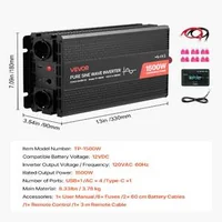 Инвертор-с-Чиста-Синусоида-1500W-12V-към-230V-Бързо-Зареждане-и-Дистанционен-Контрол