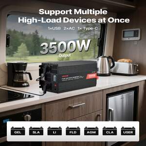 Инвертор-с-Чиста-Синусоида-3500W-12V-към-230V-LCD-Дисплей-и-Дистанционно