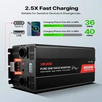 Инвертор-с-Чиста-Синусоида-4000W-12V-към-230V-LCD-Дисплей-и-Дистанционно