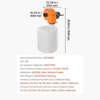 Прахоуловител-за-Монтаж-на-Стена-1-HP-560-CFM-2-5-Микрона-Филтрация