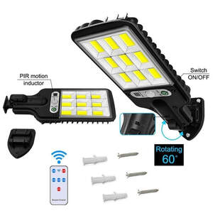 Промо-оферта-5Броя-1200W-LED-Соларна-лампа-COB-със-сензор-за-движение