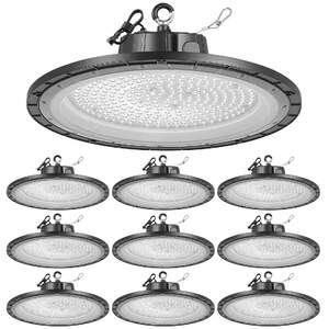 10-бр-LED-Високо-Тавански-Светлини-200W-30000-лумена-Супер-Ярки-UFO-Светлини-IP65-100-277V-за-Склад-Цех-и-Фабрика
