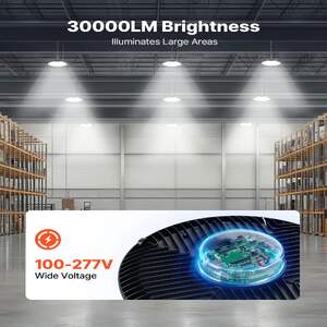 10-бр-LED-Високо-Тавански-Светлини-200W-30000-лумена-Супер-Ярки-UFO-Светлини-IP65-100-277V-за-Склад-Цех-и-Фабрика