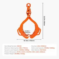 Въртящи-се-Щипки-Клещи-за-Трупи-1000-кг-28-инча-4-Зъба-Плътна-Стомана