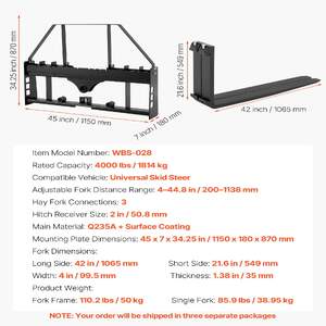 Универсални-Палетни-Вилици-за-Мини-Товарач-1814-кг-1065-мм-Quick-Attach-с-Теглич