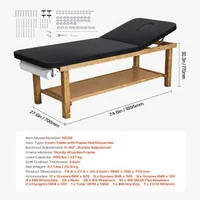 Медицинска-Кушетка-за-Прегледи-с-Дървена-Рамка-и-Регулируема-Облегалка