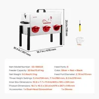Автоматична-Гравитационна-Хранилка-за-Кокошки-13-6-кг-6-Отвора-Метална-No-Waste