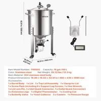 Коничен-Ферментатор-от-Неръждаема-Стомана-60-L-Професионален-съд-за-Бира-и-Вино