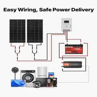 Пълна-Соларна-Система-400W-100Ah-LiFePO4-Батерия-MPPT-Контролер-и-1000W-Инвертор