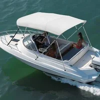 Тента-за-Лодка-Bimini-Top-с-4-Рамки-2-44-м-Дължина-600D-Oxford-Светло-Сива