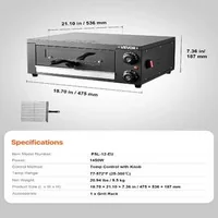 Професионална-Електрическа-Фурна-за-Пица-30-см-1450W-Неръждаема-Стомана