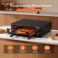 Професионална-Електрическа-Фурна-за-Пица-30-см-1450W-Неръждаема-Стомана