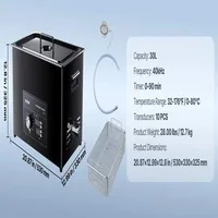 Ултразвукова-Вана-30л-с-Механично-Управление-600W-Професионално-Почистване