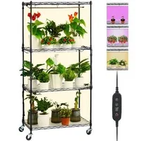 Стелаж-за-растения-с-LED-лампи-4-етажа-45W-126-5-см-височина