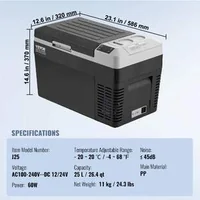 Портативен-Хладилник-и-Фризер-за-Кола-25-Литра-Компресорен-12V-24V-240V