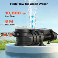 Ефективна-Помпа-за-Надземни-Басейни-180W-10-800-л-ч-с-Префилтър
