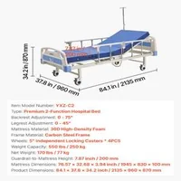 Електрическо-Болнично-Легло-2-Функции-с-Матрак-Капацитет-250-kg