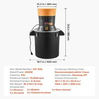 Професионална-Електрическа-Мелница-за-Зърно-и-Подправки-600W-53L-Капацитет