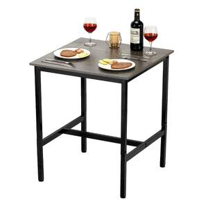 Квадратна-Бар-Маса-60-x-60-cm-Рустикален-Стил-Компактен-Дизайн-за-Кафе-и-Коктейли