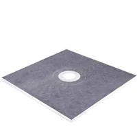 Пълен-Комплект-за-Изграждане-на-Душ-122x122-cm-ABS-Фланец-и-Стоманена-Решетка