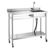Мобилна-Мивка-от-Неръждаема-Стомана-XL-Станция-1200x500-mm-с-Колела