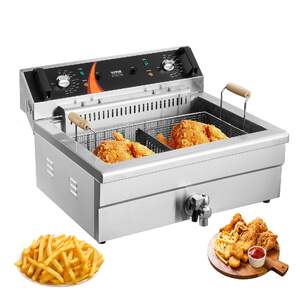 Професионален-електрически-фритюрник-Фритюрник-за-плот-3000W-29л
