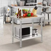 Професионална-Работна-Маса-91-5-x-61-cm-Неръждаема-Стомана-за-Кетъринг