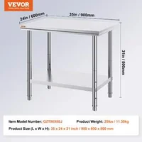 Професионална-Работна-Маса-91-5-x-61-cm-Неръждаема-Стомана-за-Кетъринг